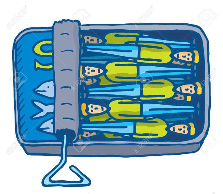 35479429-illustrazione-del-fumetto-di-persone-angusta-insieme-in-piccole-sardine-può